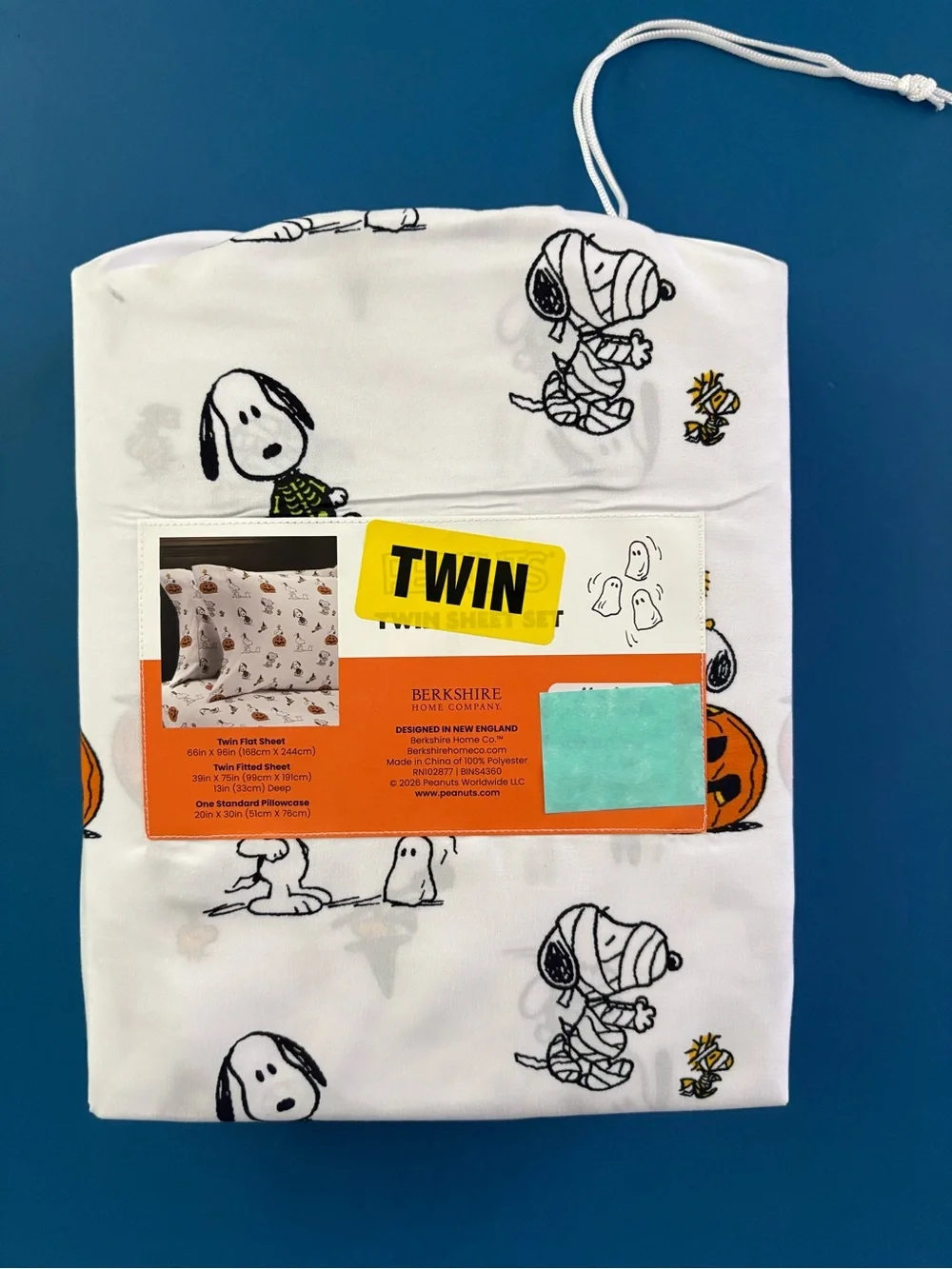 Peanuts Snoopy Halloween-Mummy, Ghost, Witch, Skeleton, Jack o Lantern Twin